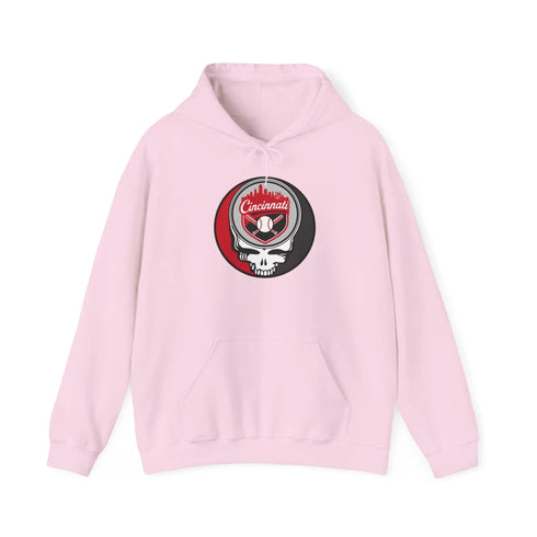 Grateful Dead - Cincinnati Reds Grateful Dead Unisex Heavy Blend Hoodie - Hooded Sweatshirt - StealieShop
